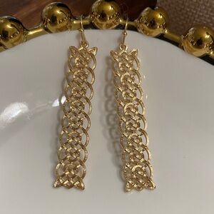 Gold Celtic Knot Drop Earrings